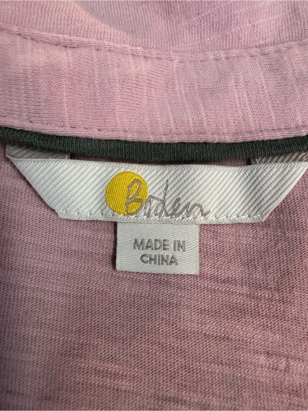 Boden Blush Pink cotton Long-Sleeve V-Neck Top